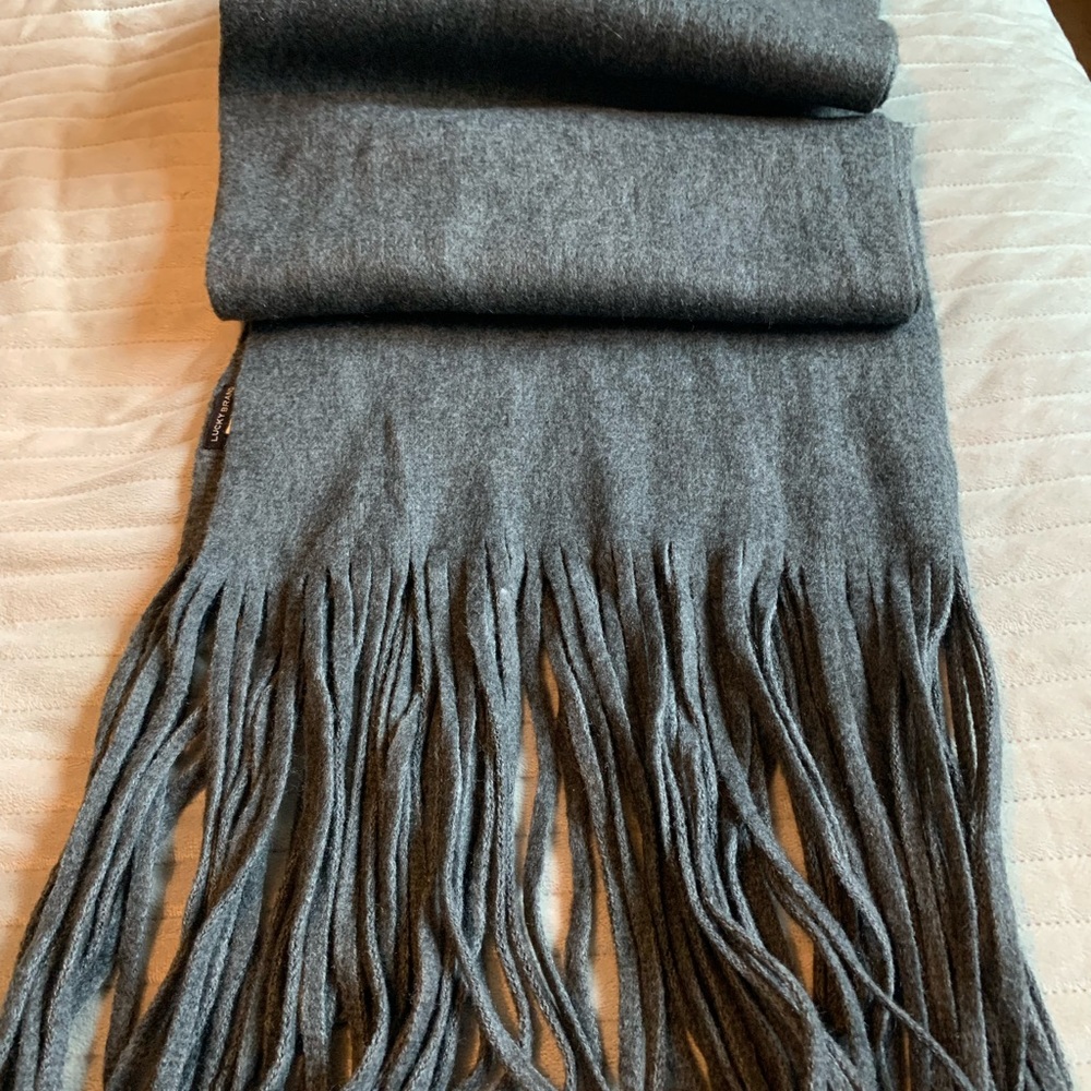 Lucky brand long scarf with fringe